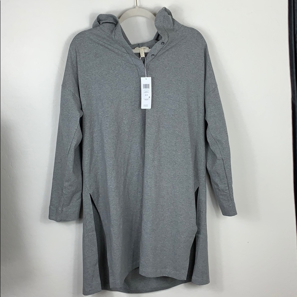 Eileen Fisher Organic Cotton Hooded Tunic XL